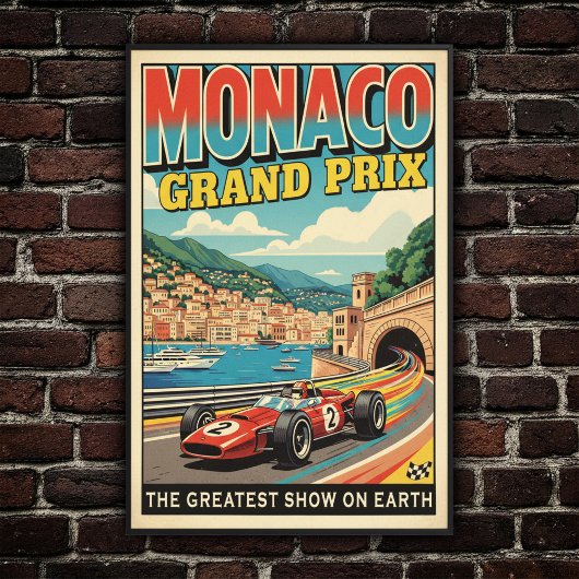 1966 Monaco Grand Prix Wall Poster