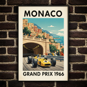 1966 Monaco Grand Prix Wall Poster