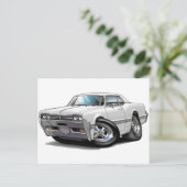 1966 Olds Cutlass White Car Briefkaart (Staand voorkant)