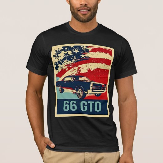 1966 Pontiac GTO Pop Art Style T-shirt (Voorkant)