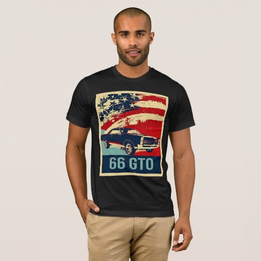 1966 Pontiac GTO Pop Art Style T-shirt (Voorkant volledig)
