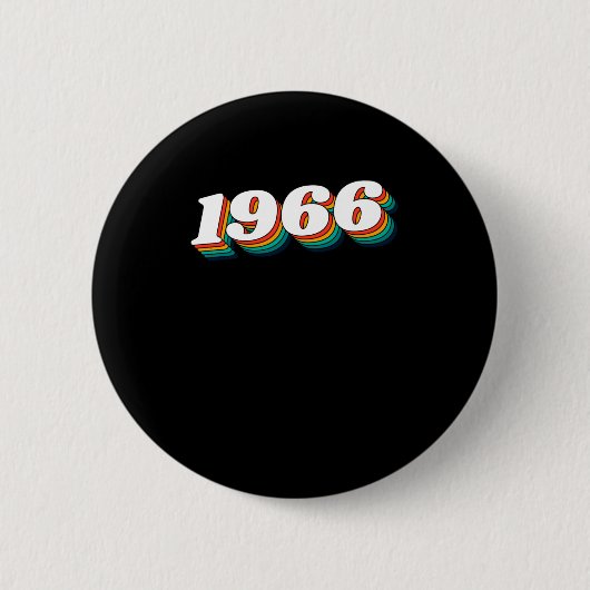 1966 Retro Label Ronde Button 5,7 Cm (Voorkant)