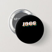1966 Retro Label Ronde Button 5,7 Cm (Voorkant /achterkant)