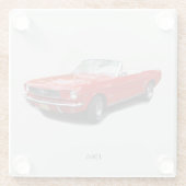 1966 Rood Converteerbaar onderzetter van glas (Achterkant)