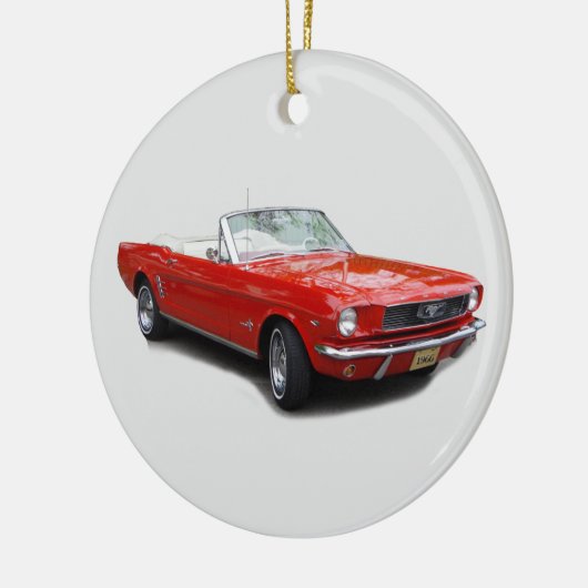 1966 Rood converteerbaar siermiddel Keramisch Ornament (Links)