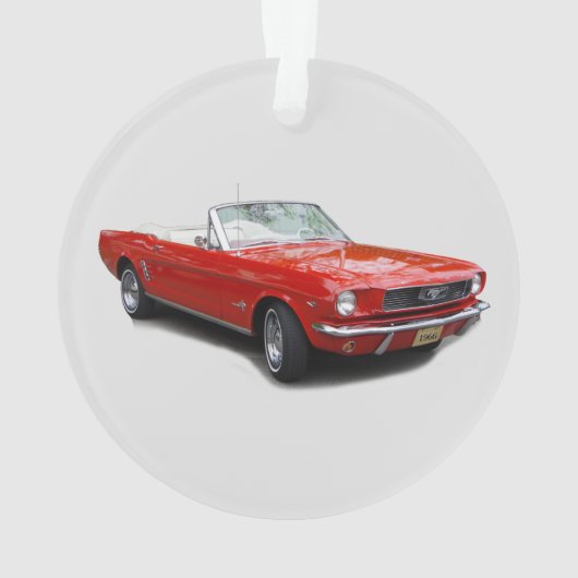 1966 Rood Converteerbare acrylversiering Ornament (achterkant)