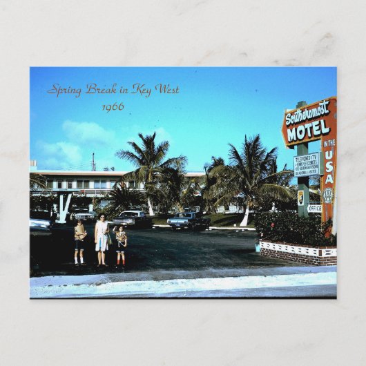 1966 Southernmost Motel Key West, Spring Break ... Briefkaart (Voorkant)