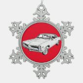 1966 Spierkramp Pontiac Lemans Tin Sneeuwvlok Ornament (Voorkant)