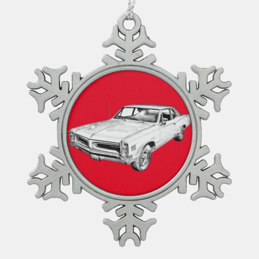 1966 Spierkramp Pontiac Lemans Tin Sneeuwvlok Ornament (Voorkant)