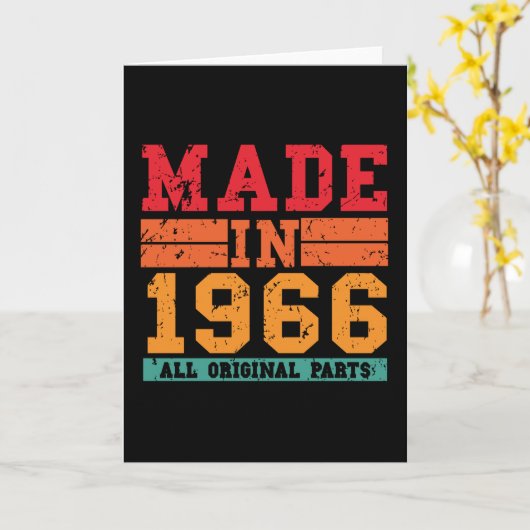 1966 Verjaardag Gezegde Kaart (Gele Bloem)