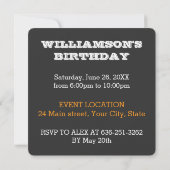 1966 Vintage 60th Birthday Invitation Personalized Kaart (Achterkant)