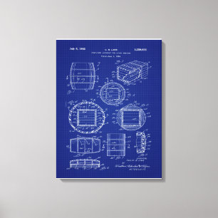 1966 Whiskey Container Art Canvas Afdruk