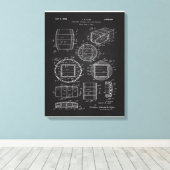 1966 whiskey Container Canvas Afdruk (Insitu (Houten vloer))