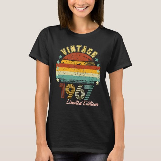  1967 55 jaar oude Mannen en vrouwen 55e geboorte T-shirt (Voorkant)