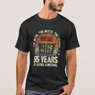  1967 55e verjaardag 55 jaar oud als a t-shirt