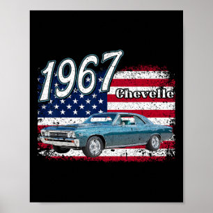1967 67 GTX 4th of July Amerikaans Poster