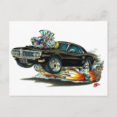 1967-68 Firebird Black Car Briefkaart (Voorkant)