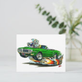 1967-68 Firebird Green Convertible Briefkaart (Staand voorkant)