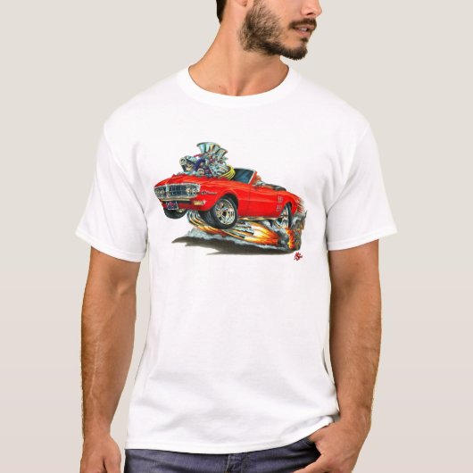 1967-68 Firebird Red Convertible T-shirt (Voorkant)