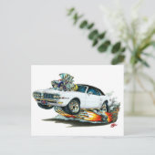 1967-68 Firebird White-Black Top Briefkaart (Staand voorkant)