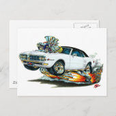 1967-68 Firebird White-Black Top Briefkaart (Voorkant / Achterkant)