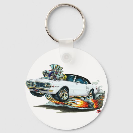 1967-68 Firebird White-Black Top Sleutelhanger (Voorkant)