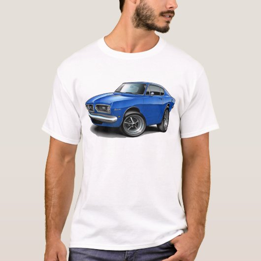 1967-69 Barracuda Blue Car T-shirt (Voorkant)