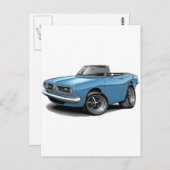 1967-69 Barracuda Lt Blue Convertible Briefkaart (Voorkant / Achterkant)
