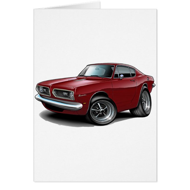 1967-69 Barracuda Maroon Car. (Voorkant)