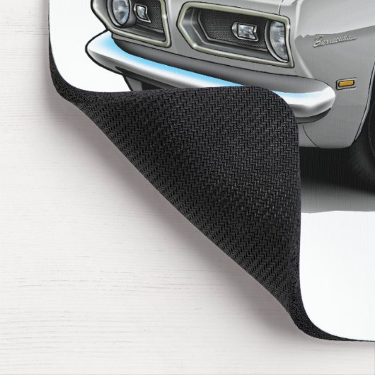 1967-69 Barracuda Witte auto Muismat (Hoek)