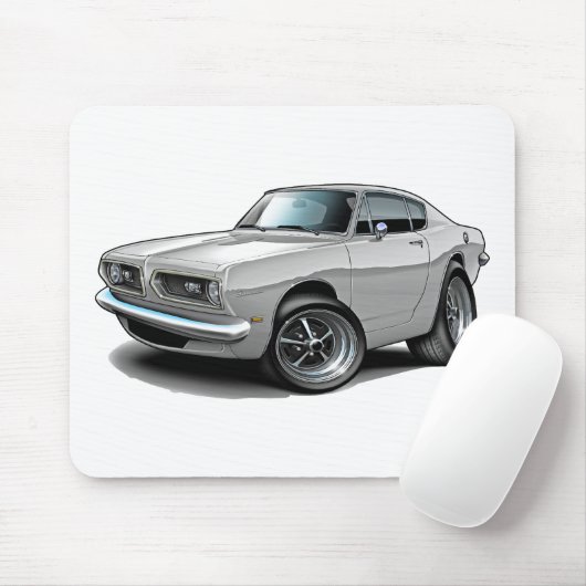 1967-69 Barracuda Witte auto Muismat (Met muis)