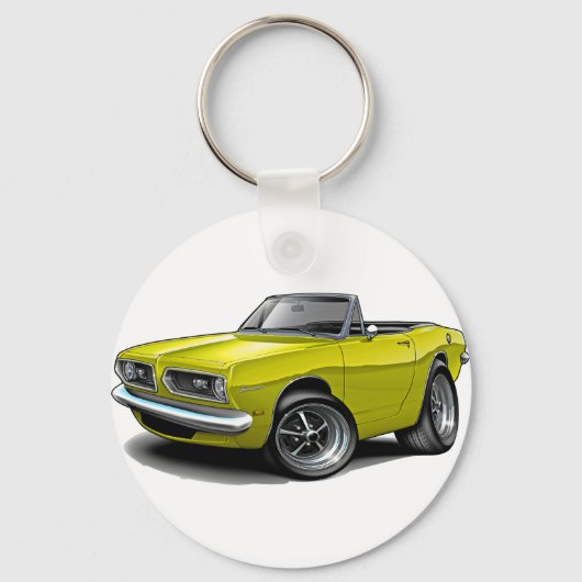 1967-69 Barracuda Yellow Convertible Sleutelhanger (Voorkant)