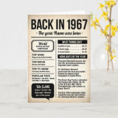 1967 Back in the Day, Fun Facts Birthday Card Kaart (Gele Bloem)