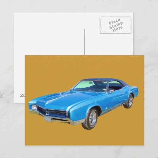 1967 Buick Riviera Musculair auto Briefkaart (Voorkant / Achterkant)