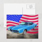 1967 Buick Riviera Musculair auto en Amerikaanse v Briefkaart (Voorkant / Achterkant)