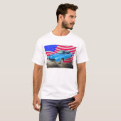 1967 Buick Riviera Musculair auto en Amerikaanse v T-shirt (Voorkant volledig)
