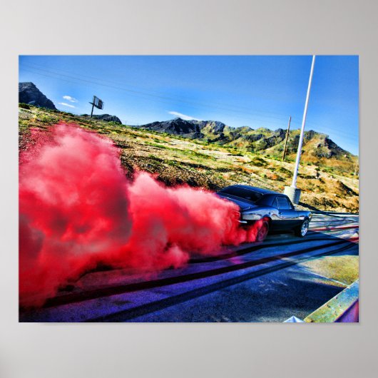 1967 Camaro Burnout Poster (Voorkant)