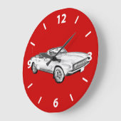 1967 Camaro muscle Car Illustration Grote Klok (Hoek)