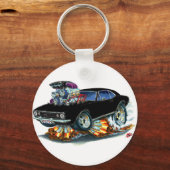 1967 Camaro SS Black Car Sleutelhanger (Voorkant)