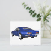 1967 Camaro SS: Blauwe afwerking: 3D-model: Briefkaart (Staand voorkant)