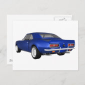1967 Camaro SS: Blauwe afwerking: 3D-model: Briefkaart (Voorkant / Achterkant)