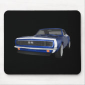 1967 Camaro SS: Blauwe afwerking: 3D-model: Muismat (Voorkant)