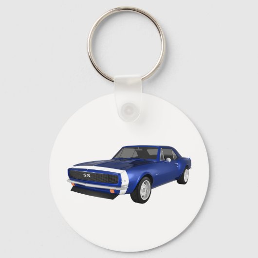 1967 Camaro SS: Blauwe finish: 3D model: Sleutelhanger (Voorkant)