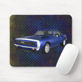1967 Camaro SS: Blauwe finse: Mousepad Muismat (Met muis)