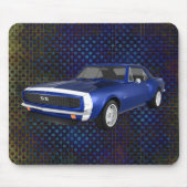 1967 Camaro SS: Blauwe finse: Mousepad Muismat (Voorkant)