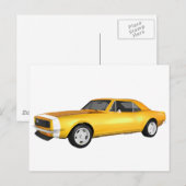 1967 Camaro SS: Gele afwerking: 3D-model: Briefkaart (Voorkant / Achterkant)