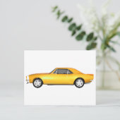 1967 Camaro SS: Gele finish: 3D model: Briefkaart (Staand voorkant)