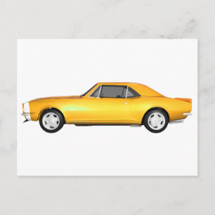 1967 Camaro SS: Gele finish: 3D model: Briefkaart