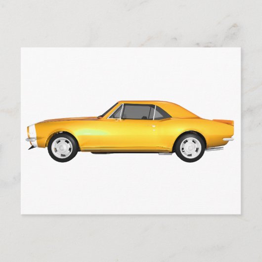 1967 Camaro SS: Gele finish: 3D model: Briefkaart (Voorkant)