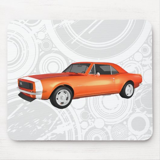 1967 Camaro SS: Oranje finish: Mousepad Muismat (Voorkant)